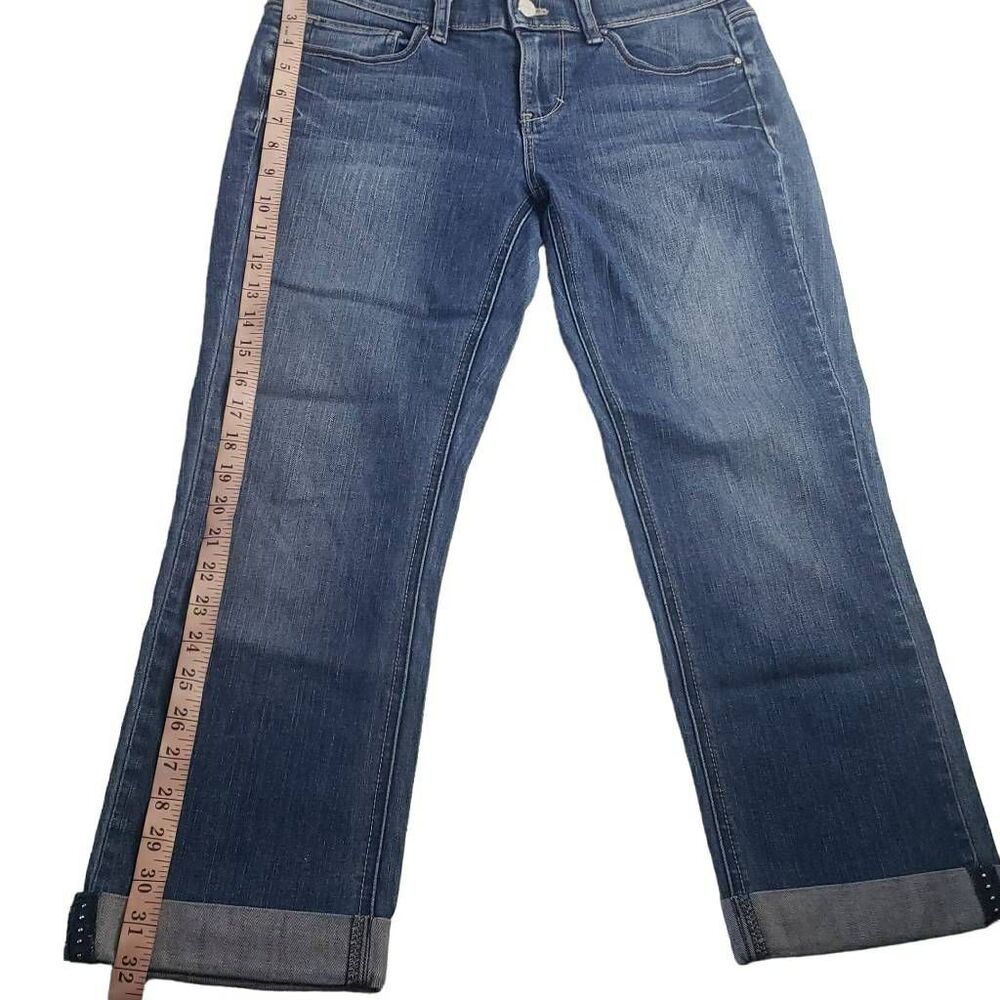 White House Black Market Noir Slim Crop Jeans Size 6 - Picture 4 of 15